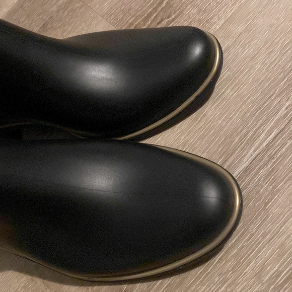 EUC [kate spade] Cheetah Print Black Ankle Bootie Rainboots Women’s Sz 9.0 - Picture 7 of 13